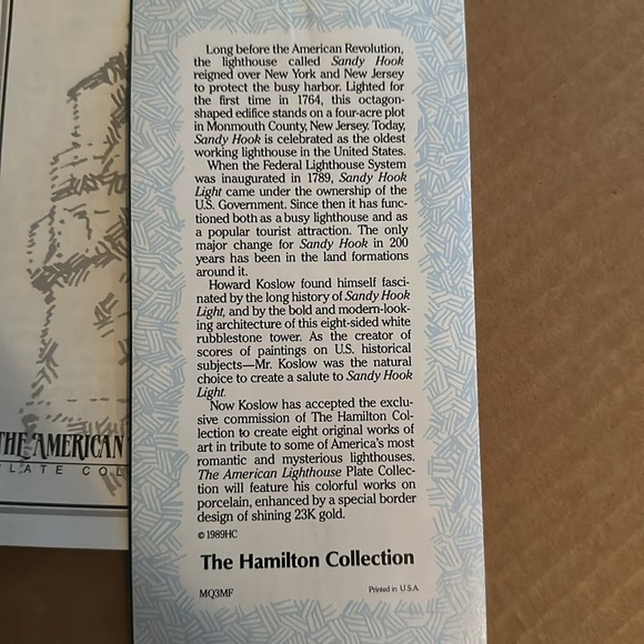 Sandy Hook Light plate collection - Picture 4 of 5